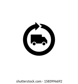 Continuous Delivery icon. black white vector 