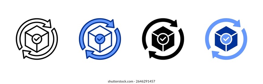 Coleção de vários estilos de folha de ícone de Distribuição Contínua