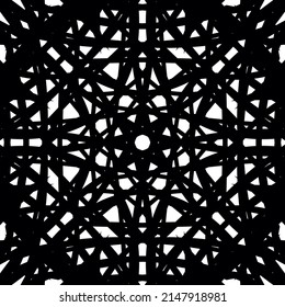 continuous design of a monochrome abstract image. Vintage mosaic.