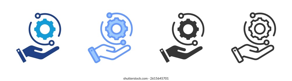 Continuous Development icon set multiple style collection
