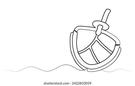 continuous drawing of the dough mixer attachment in one line. vector