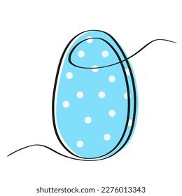 continuous drawing of an egg with one line.