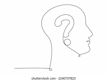 continuous drawing of genius people illustration