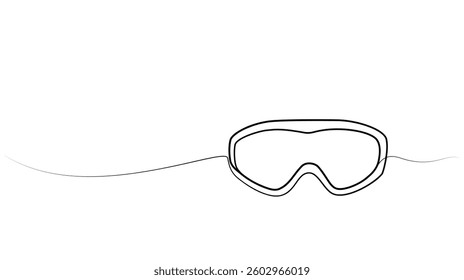 continuous drawing of glasses with one line. vector