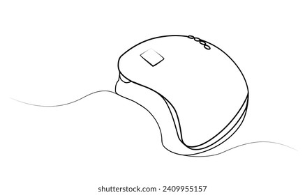continuous drawing lamp for nails with one line. illustration