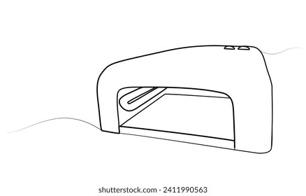 continuous drawing lamp for nails with one line. vector illustration