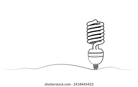 continuous drawing of a lamp with one line.