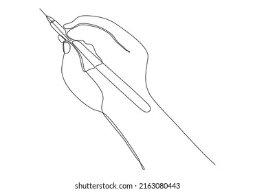 
continuous drawing line of hand drawing line
