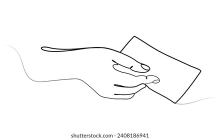 dibujo continuo de dinero con una línea