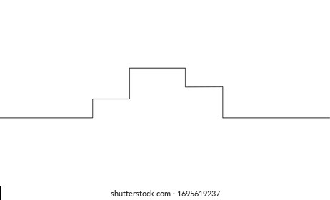 continuous drawing of one line of the pedestal.