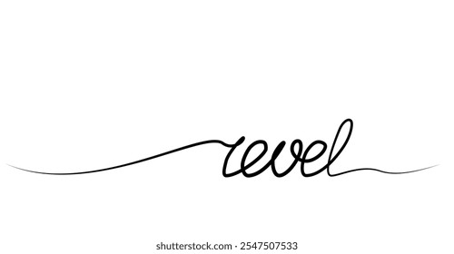 continuous drawing of the phrase enjoy with one line. vector