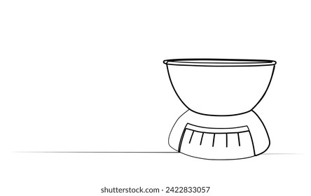 dibujo continuo de escalas con una línea. vector
