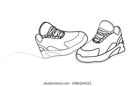 continuous drawing shoes in