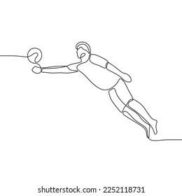 continuous drawing single line art illustration beautiful woman style jumping with ball