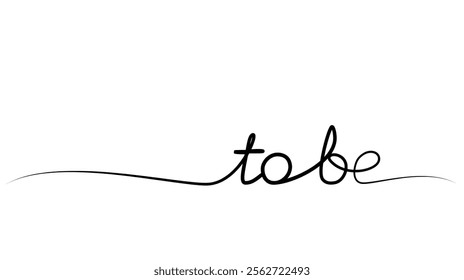 continuous drawing of the word to be continued in one line. vector