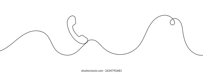 Desenho de linha editável contínuo do fone. Plano de fundo do desenho de uma linha. Ilustração vetorial. Ícone de chapéu de sol de linha única.