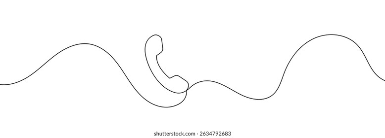 Desenho de linha editável contínuo do fone. Plano de fundo do desenho de uma linha. Ilustração vetorial. Ícone de chapéu de sol de linha única.