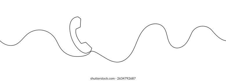 Desenho de linha editável contínuo do fone. Plano de fundo do desenho de uma linha. Ilustração vetorial. Ícone de chapéu de sol de linha única.