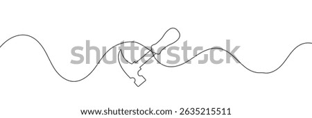 Continuous editable line drawing of hummer. Single line hummer icon.
