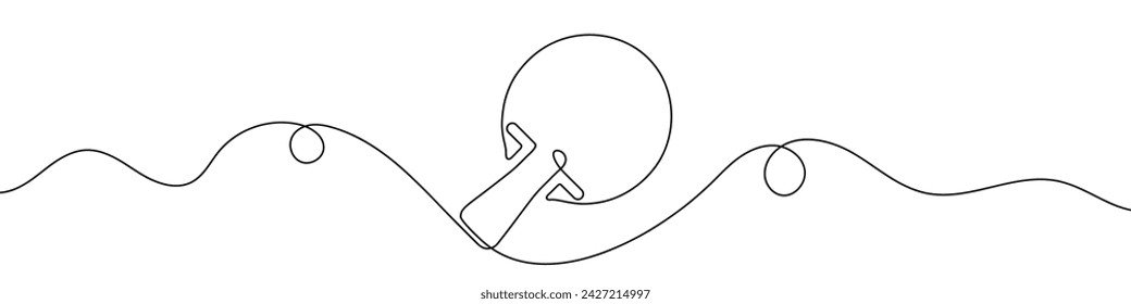 Continuous editable line drawing of tennis racket. One line drawing background. Vector illustration. Single line tennis racket icon.