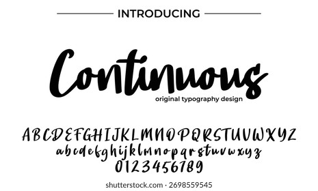 Continuous - Elegant Script Font for Smooth Handwritten Design and Creative Typography