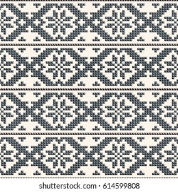 Continuous ethnic vector background. Vintage texture seamless pattern. svg