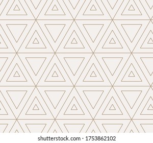 Web gráfica continua de tela, textura decorativa. Repetir el patrón de impresión del triángulo del vector de ornamento. Poli Geométrica Repetitiva, Textura Decorativa. Patrón de repetición de cosecha