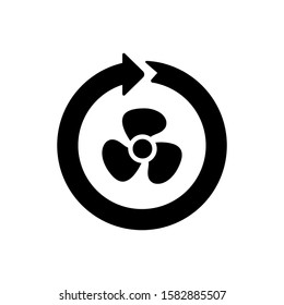Continuous Fan Icon Black And White 