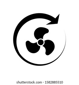 Continuous Fan Icon Black And White 