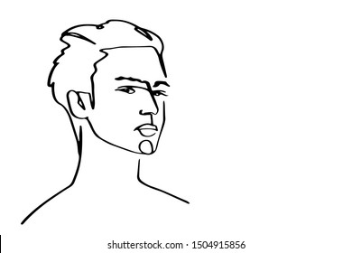 Continuous fashion one line drawing faces hair style concept. Beautiful minimalist women, vector illustration
