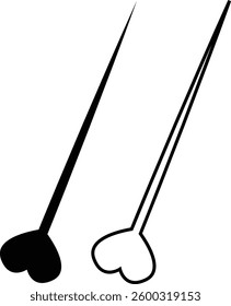 Continuous flat and line safety pin icon set. Single line art safety doodle outline open safety pin vector collection isolated on transparent background. steel tool design for fashion, security needle