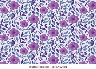 motivo floral contínuo com rosas de arte de linha e repetição sem costura criada para embalagens modernas e têxteis de moda

