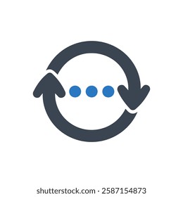 Continuous Flow Icon On White Background