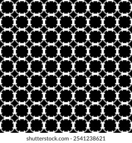 Continuous geometric and abstract white print with a black background