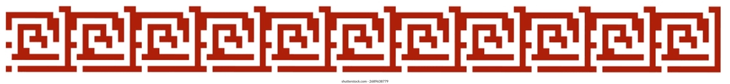 Borda geométrica contínua para decoração e tema de moldura oriental