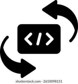continuous glyph icon illustration vector