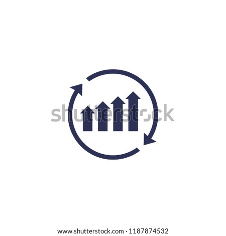 continuous growth icon