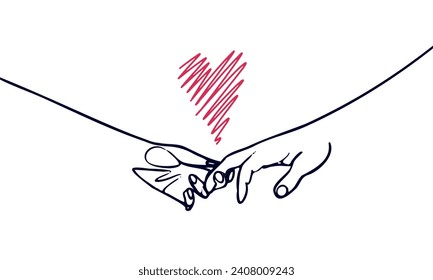 Continuous heart. Vector illustration. Wallpaper, flyers, invitation, posters, brochure, banners. Valentine.