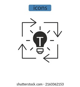 continuous  icons  symbol vector elements for infographic web