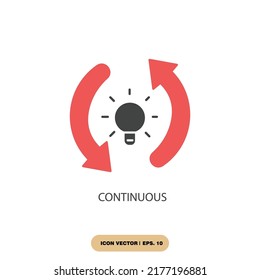 continuous icons  symbol vector elements for infographic web