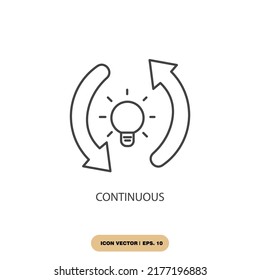 continuous icons  symbol vector elements for infographic web