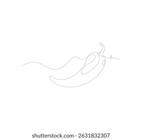 Continuous image one line chili pepper vector illustration concept can be downloaded, modern agriculture logo