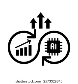 Continuous Improvement – Arrow Loop Representing Iterative Progress and Optimization