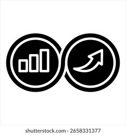 Ilustración vectorial de iconos de glifos de mejora continua