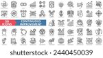 Continuous improvement icon collection set. Containing business, evaluation, innovation, hypothesis, management, optimization, performance icon. Simple line vector illustration.