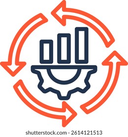Continuous Improvement Icon Color Line Vector Illustration