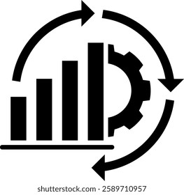 Continuous Improvement Icon Element for Design