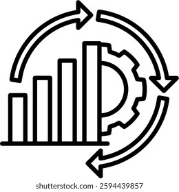 Continuous Improvement Icon Element for Design