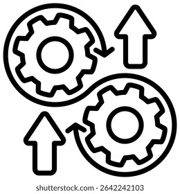 Continuous Improvement Icon Element for Design