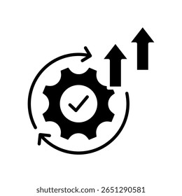 Continuous Improvement Icon Glyph Vector Illustration